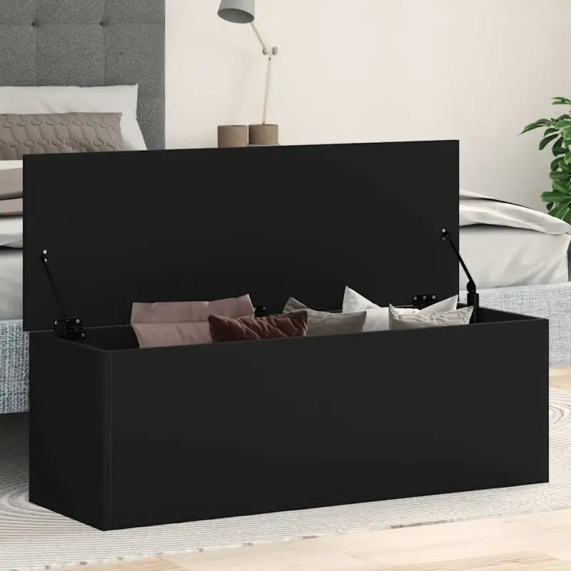 Opbergkisten van bewerkt hout voor overzichtelijke opbergruimte - Zwart / 102 x 35 x 35 cm / 1 - Opbergkisten