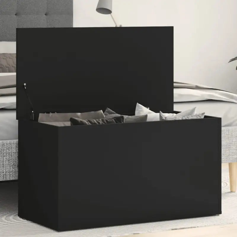 Opbergkisten van bewerkt hout voor overzichtelijke opbergruimte - Zwart / 84 x 42 x 46 cm / 1 - Opbergkisten