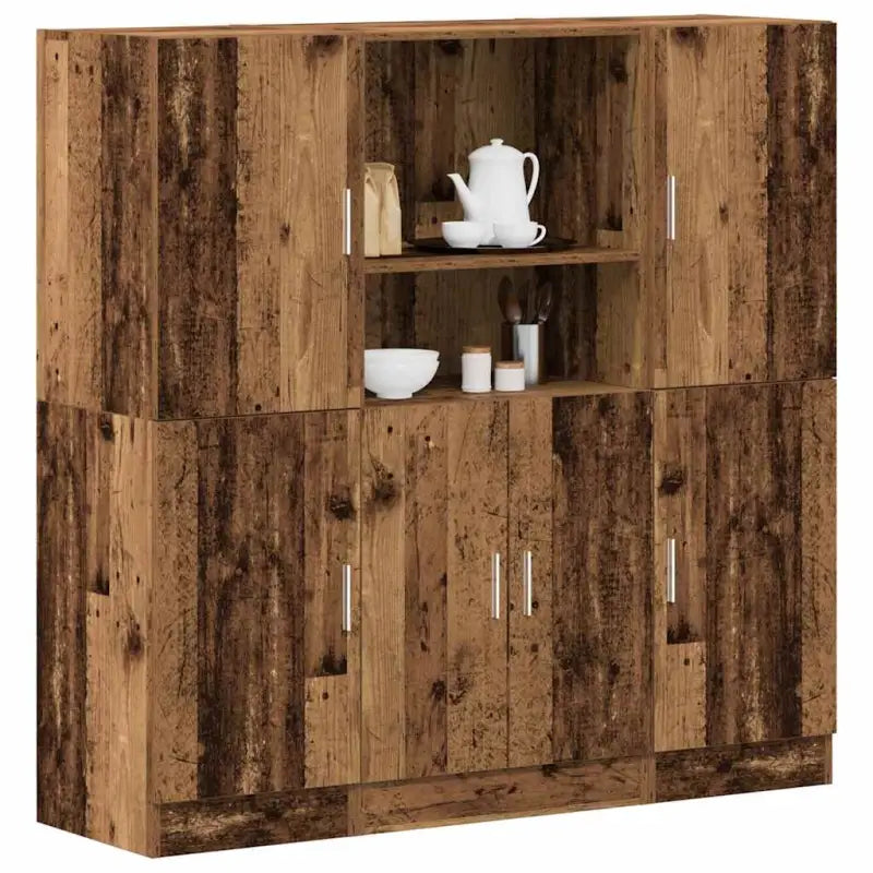 Open planken in bewerkt hout met ideale afmetingen voor je keuken - Oud hout / 1 - Wandplanken