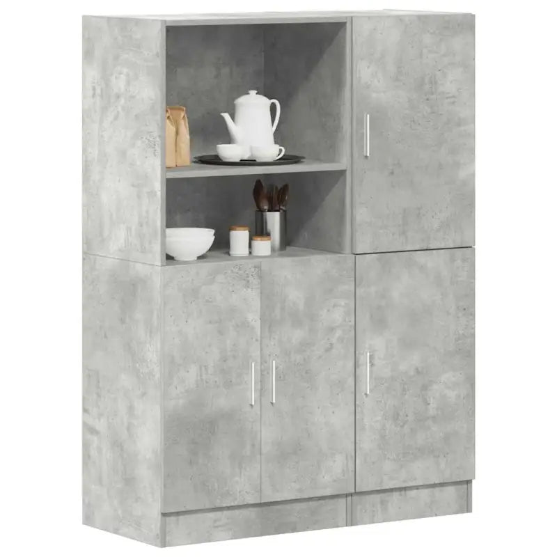 Open planken van bewerkt hout voor organiserende keukenkasten - Betongrijs / 1 - Wandplanken