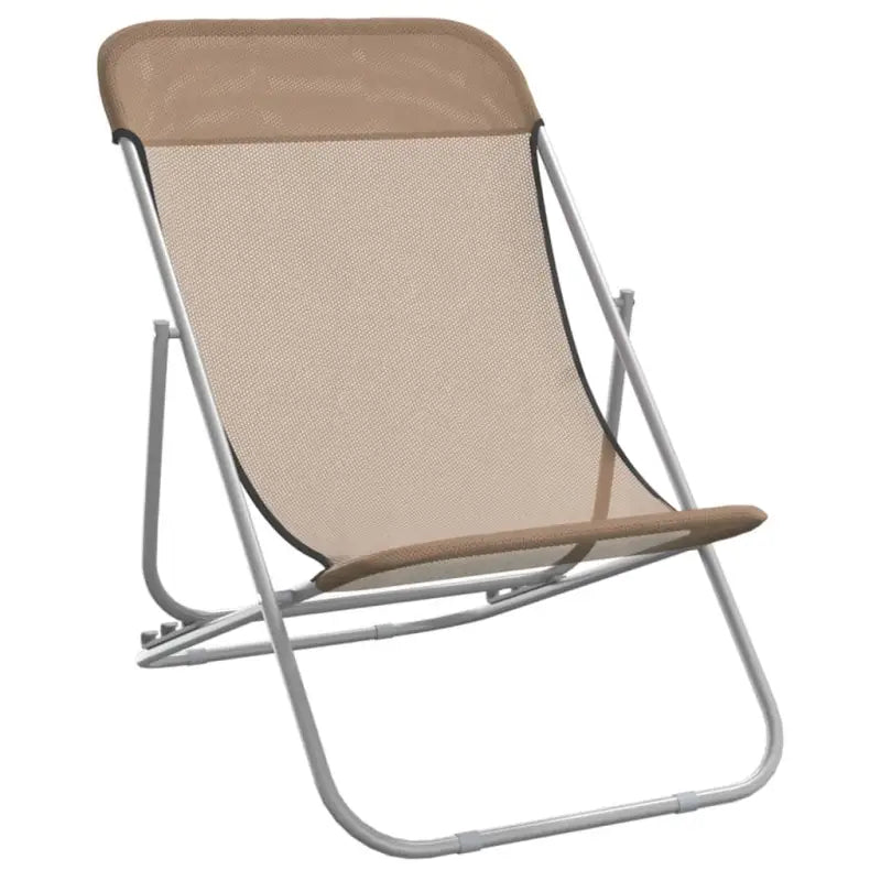 Opvouwbare strandstoel met gepoedercoat staal en verstelbare ligpositie - Ligstoelen