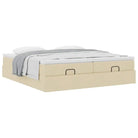 Ottomaan bed met ruime opbergruimte en crème materiaal vulling - Bedden & bedframes