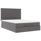 Ottomaan bed met ruime opbergruimte in grijs materiaal - Bedden & bedframes