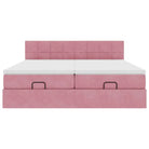 Ottomaanse bed met ruime opbergruimte en roze materiaal vulling - Bedden & bedframes