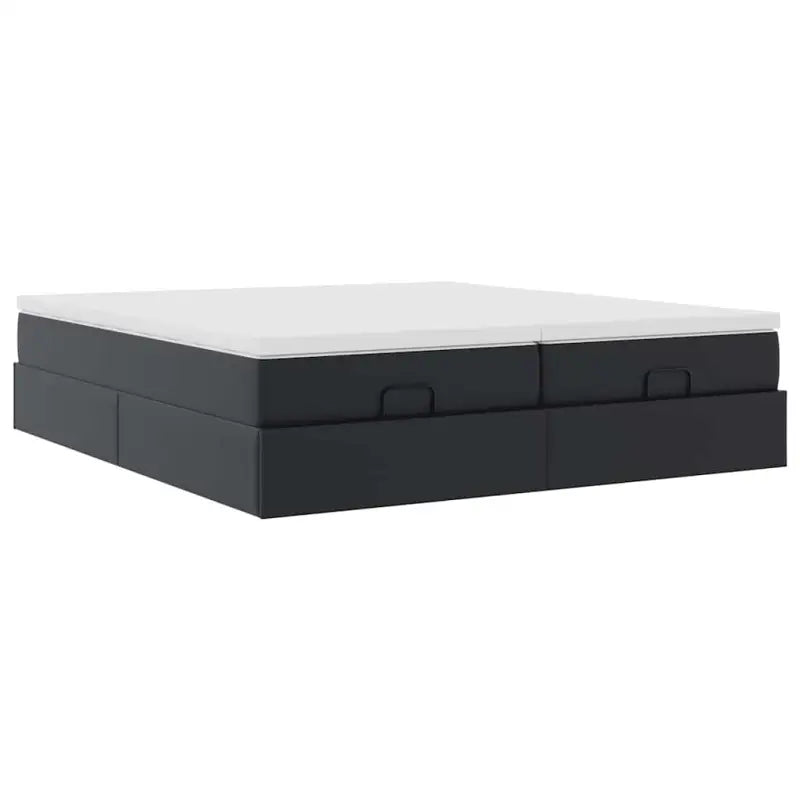 Ottomaanse bed met ruime opbergruimte en zwart materiaal - Bedden & bedframes