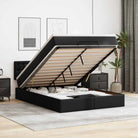 Ottomaanse bed met ruime opbergruimte en zwart materiaal voor comfort - Bedden & bedframes