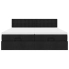 Ottomaanse bed met ruime opbergruimte en zwart materiaal voor comfort - Bedden & bedframes