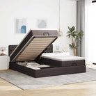 Ottomaanse bed met ruime opbergruimte in lichtgrijs materiaal - Donkerbruin / 180 x 200 cm / Getuft ontwerp - Bedden &