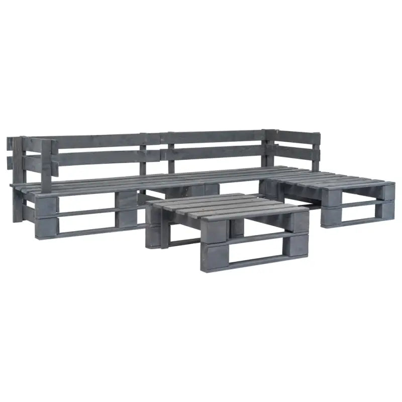 Pallet loungeset van geïmpregneerd grenenhout voor buitenplezier - Tuinsets