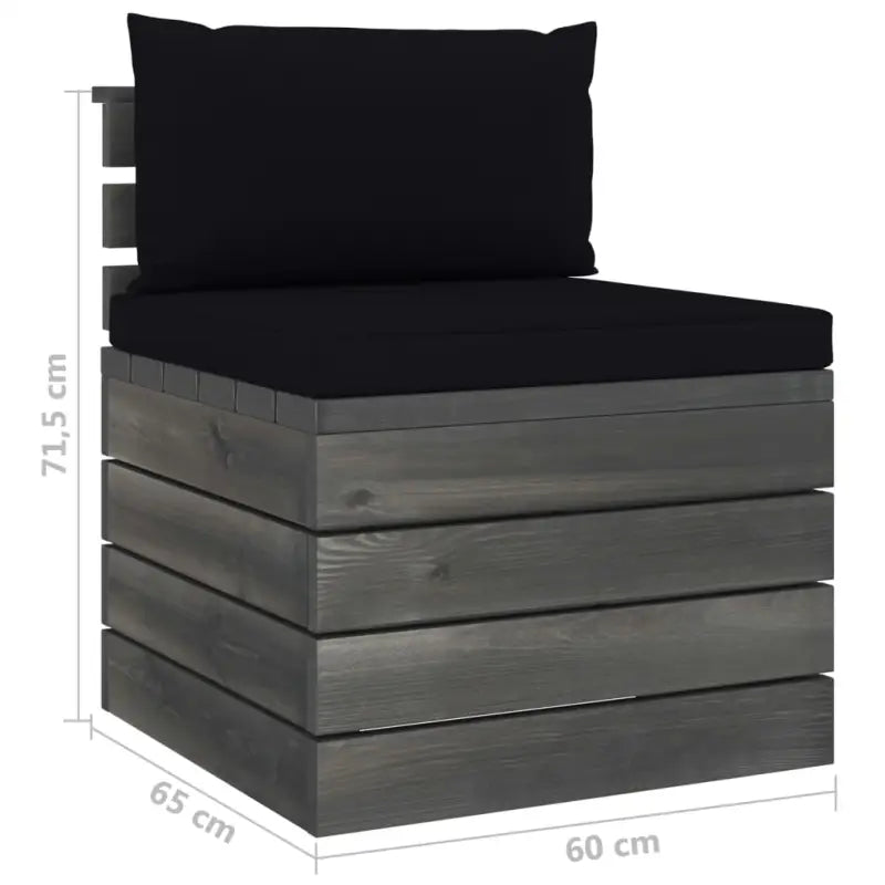 Pallet tuinset van massief grenenhout met kussens voor ontspanning - Tuinsets