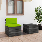 Pallet tuinset van massief grenenhout met kussens voor ontspanning - Heldergroen - Tuinsets