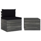 Pallet tuinset van massief grenenhout met kussens voor ontspanning - Tuinsets