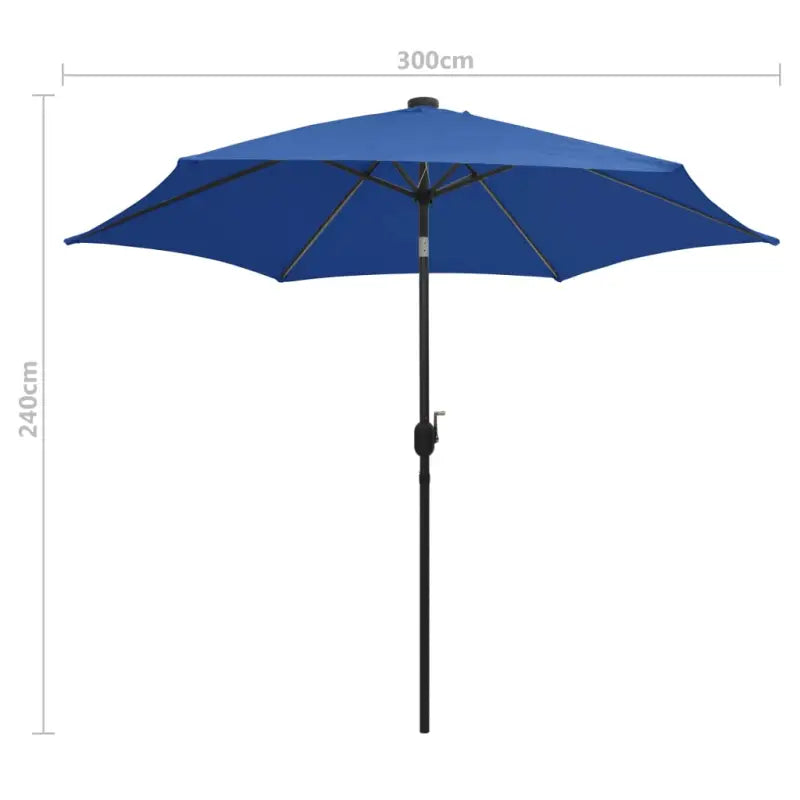 Parasols met aluminium paal voor vlakke ondergrond en UV-bescherming - Parasols en zonneschermen