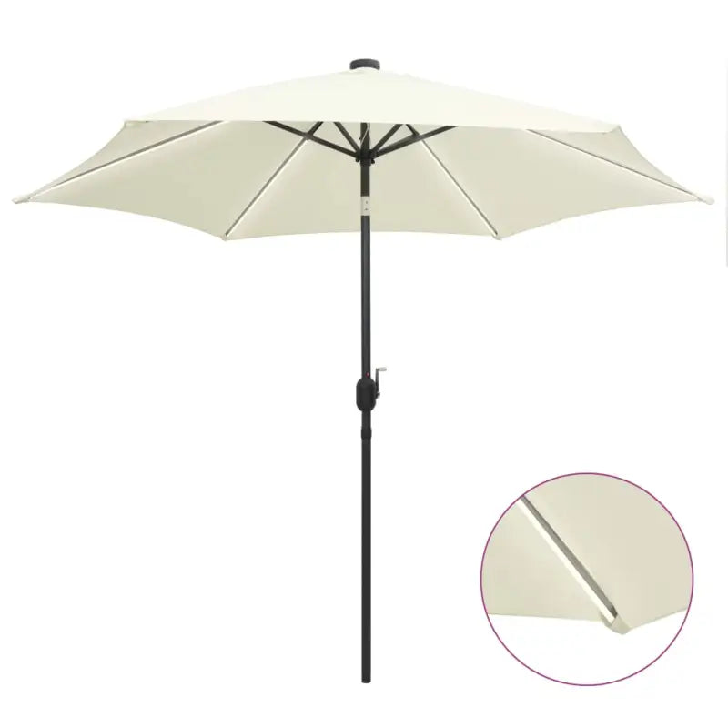 Parasols met aluminium paal voor vlakke ondergrond en UV-bescherming - Wit / 1 - Parasols en zonneschermen