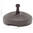 Parasolvoet met rattan patroon gevuld met zand of water voor stabiliteit - Parasolvoeten