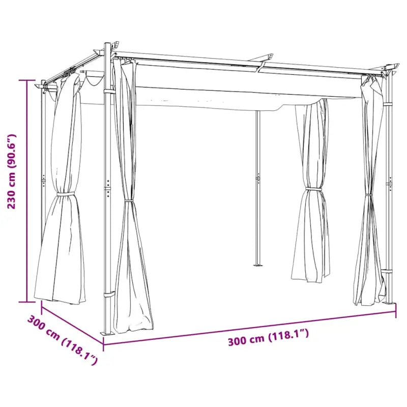 Partytent en prieël met stabiele stalen constructie - Partytenten & prieëlen