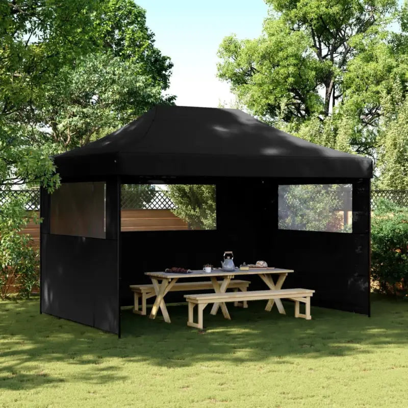 Partytent met 600d Oxford stof voor buitenactiviteiten - Zwart / 1 / met 3 zijwanden - Partytenten & prieëlen