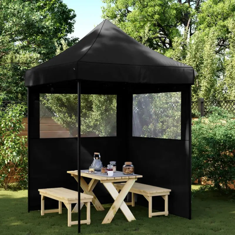 Partytent met 600d Oxford stof voor buitenevenementen en feesten - Zwart / 1 / met 2 zijwanden - Partytenten & prieëlen
