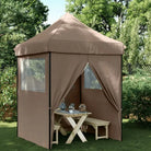 Partytent met 600d Oxford stof voor buitenevenementen en feesten - Bruin / 1 / met 4 zijwanden - Partytenten & prieëlen