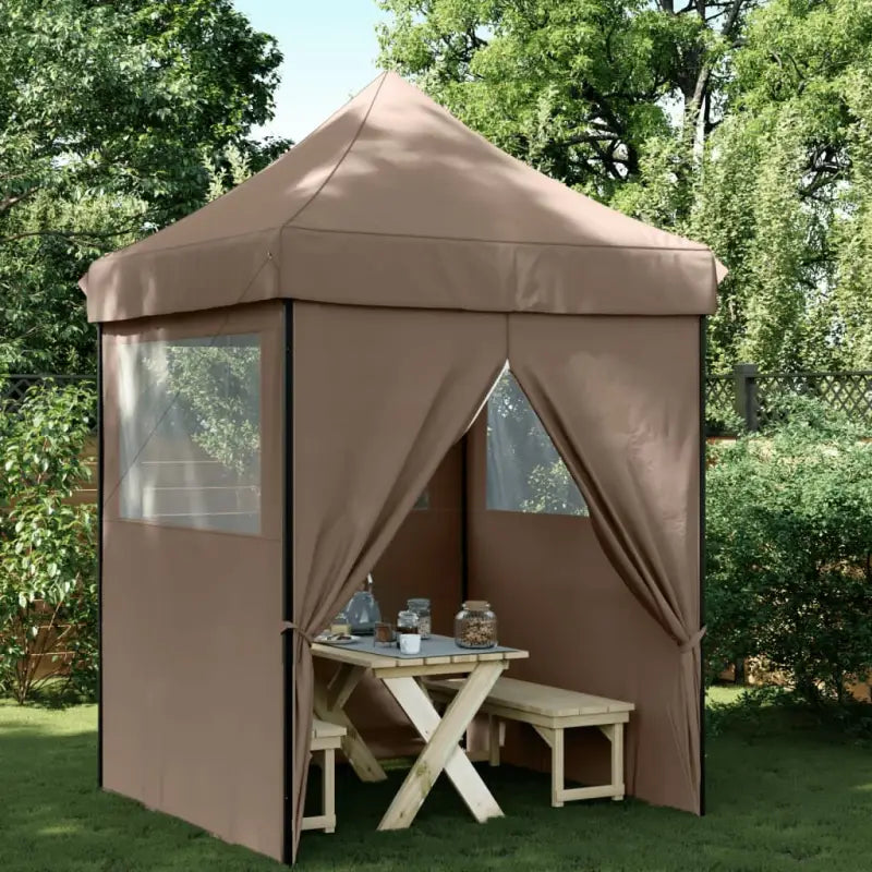 Partytent met 600d Oxford stof voor buitenevenementen en feesten - Bruin / 1 / met 4 zijwanden - Partytenten & prieëlen