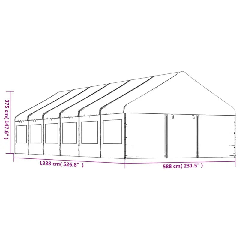 Partytent met zijwanden voor uitstekende bescherming tegen de zon - Partytenten & prieëlen