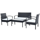 PE-rattan tuinmeubelset met brede en diepe zittingen voor stijlvolle tuinen - Tuinsets