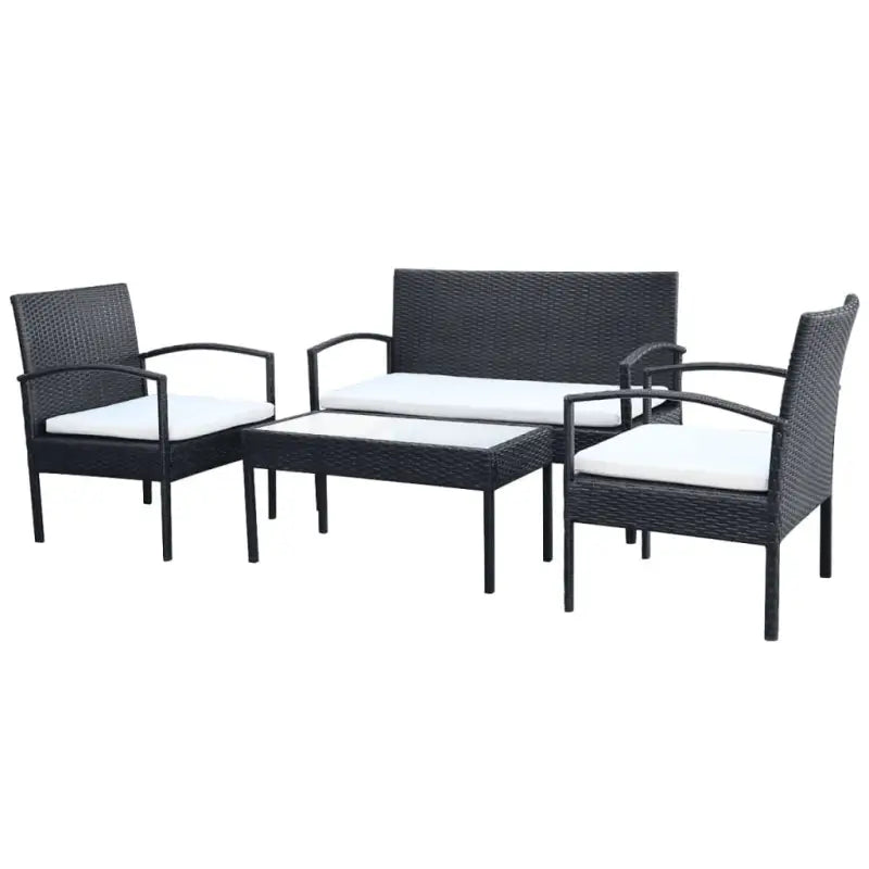 PE-rattan tuinmeubelset met brede en diepe zittingen voor stijlvolle tuinen - Tuinsets