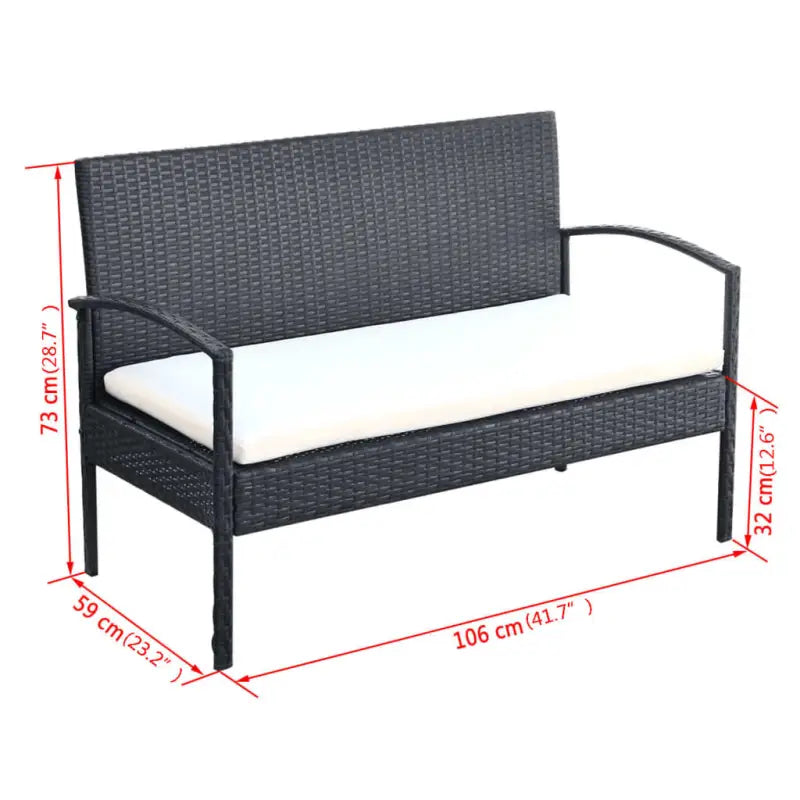 PE-rattan tuinmeubelset met brede en diepe zittingen voor stijlvolle tuinen - Tuinsets