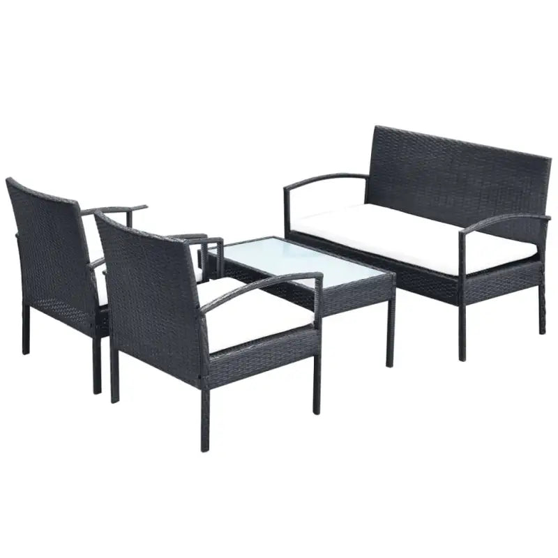 PE-rattan tuinmeubelset met brede en diepe zittingen voor stijlvolle tuinen - Tuinsets