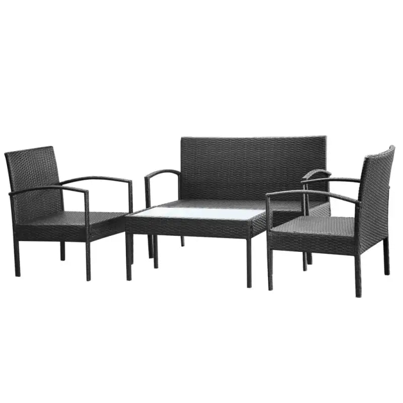 PE-rattan tuinmeubelset met brede en diepe zittingen voor stijlvolle tuinen - Tuinsets