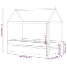 Peuter- en kinderbed met lade van massief grenenhout in boomhutstijl - Peuter- & kinderbedden