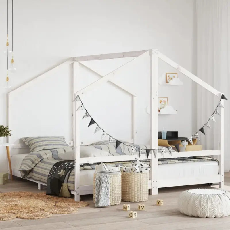 Peuter en kinderbed met massief grenenhout voor een gezellige slaapkamer - Wit / 2 x (90 x 190) cm - Peuter- &