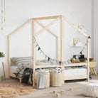 Peuter en kinderbed met massief grenenhout voor een gezellige slaapkamer - Naturel / 2 x (70 x 140) cm - Peuter- &