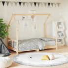 Peuter en kinderbed met massief grenenhout voor een gezellige slaapkamer - Naturel / 80 x 160 cm - Peuter- &