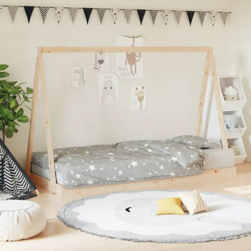 Peuter- En Kinderbed Met Massief Grenenhout Voor Een Knus Thema - Naturel / 90 x 190 cm - Peuter- & kinderbedden