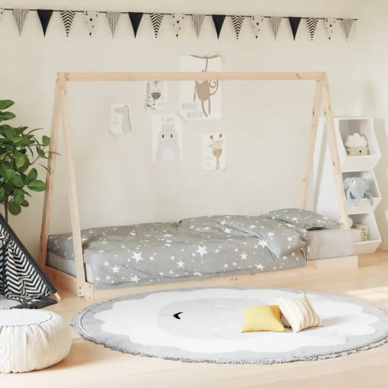 Peuter- En Kinderbed Met Massief Grenenhout Voor Een Knus Thema - Naturel / 80 x 200 cm - Peuter- & kinderbedden