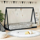 Peuter- En Kinderbed Met Massief Grenenhout Voor Een Knus Thema - Zwart / 80 x 200 cm - Peuter- & kinderbedden