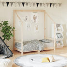 Peuter en Kinderbed met massief grenenhout voor een natuurlijke slaapkamer - Naturel / 70 x 140 cm - Peuter- &