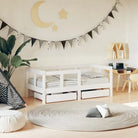Peuter- en kinderbedden van massief grenenhout met tijdloos design - Wit / 70 x 140 cm - Peuter- & kinderbedden