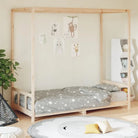 Peuterbed met massief grenenhout voor een natuurlijke slaapkamer - Naturel / 90 x 200 cm - Peuter- & kinderbedden