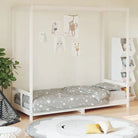 Peuterbed met massief grenenhout voor een natuurlijke slaapkamer - Wit / 80 x 200 cm - Peuter- & kinderbedden
