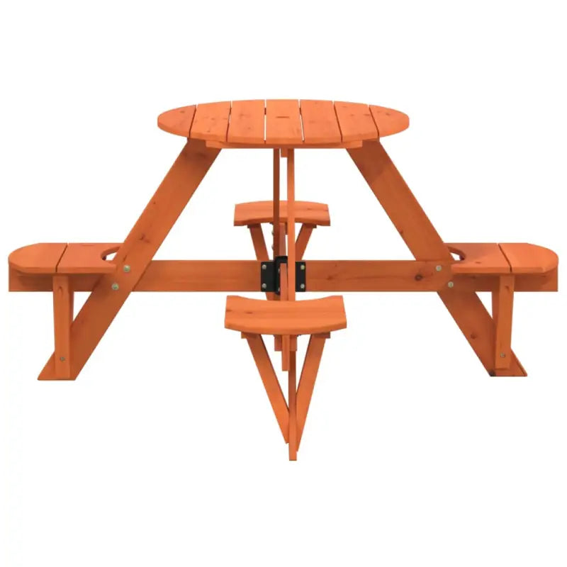 Picknicktafel van massief vurenhout voor buiten met direct toezicht - Tuintafels