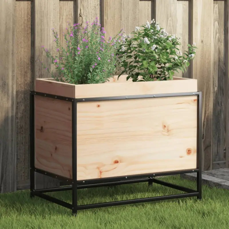 Plantenbak biedt duurzaamheid met massief grenenhout voor tuin of balkon - Massief grenenhout / 60 x 40 x 50 cm / 1