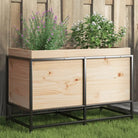 Plantenbak biedt duurzaamheid met massief grenenhout voor tuin of balkon - Massief grenenhout / 80 x 40 x 50 cm / 1
