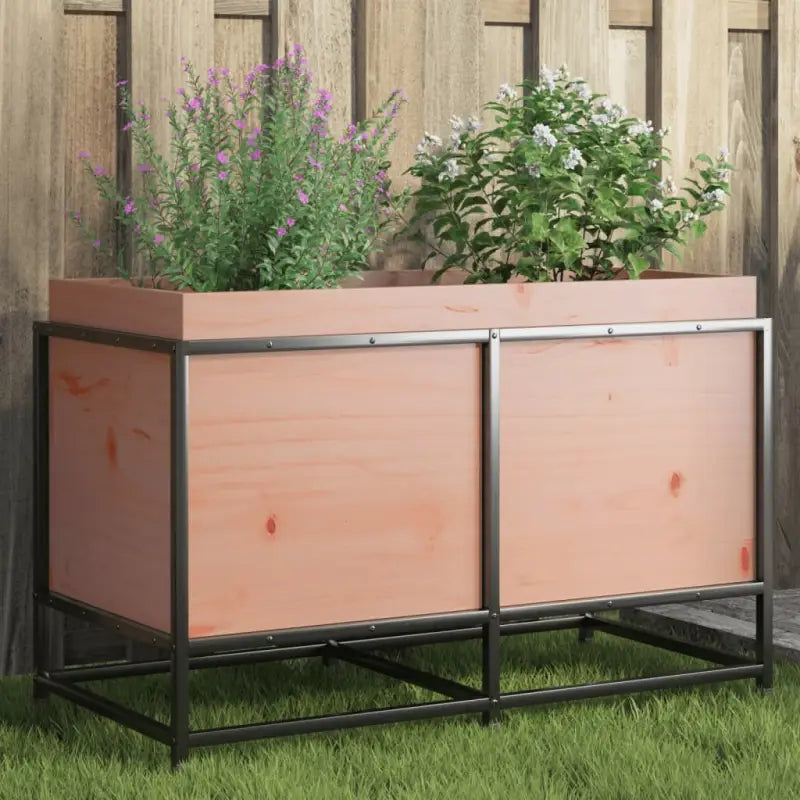 Plantenbak biedt duurzaamheid met massief grenenhout voor tuin of balkon - Massief douglashout / 80 x 40 x 50 cm / 1
