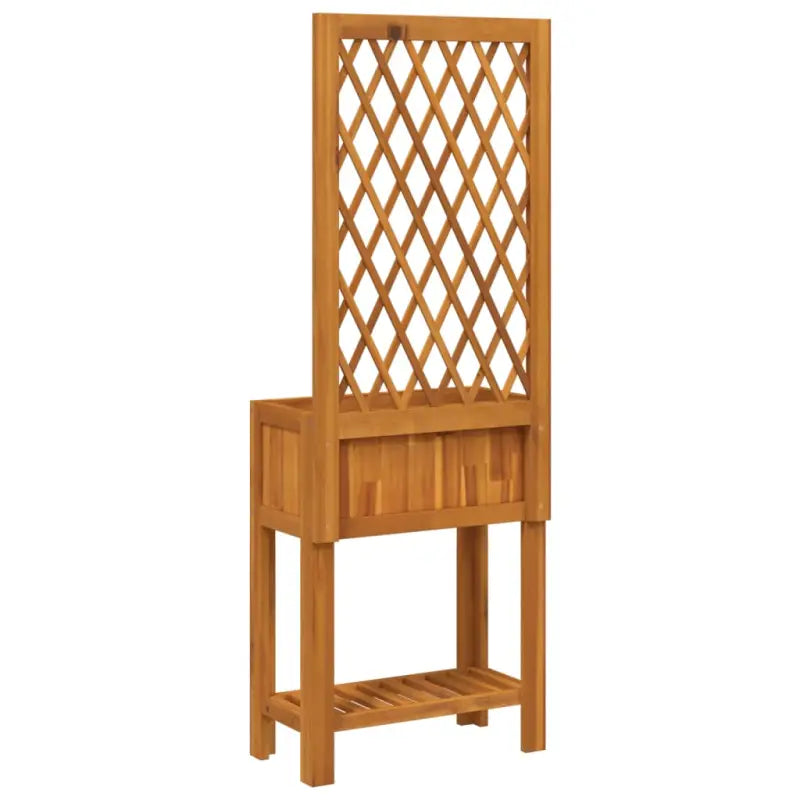 Plantenbak met latwerk van massief acaciahout voor tuin en terras - Bloempotten & plantenbakken