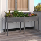 Plantenbak met voering van massief vurenhout voor tuin en terras - Bloempotten & plantenbakken