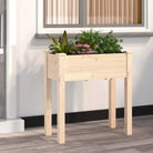 Plantenbak met voering van massief vurenhout voor tuin en terras - Naturel / 71 x 37 x 76 cm / 1 - Bloempotten &