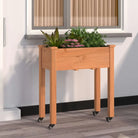 Plantenbak met voering van massief vurenhout voor tuin en terras - Bruin / 71 x 37 x 80 cm / 1 - Bloempotten &
