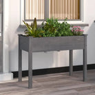 Plantenbak met voering van massief vurenhout voor tuin en terras - Grijs / 118 x 59 x 76 cm / 1 - Bloempotten &
